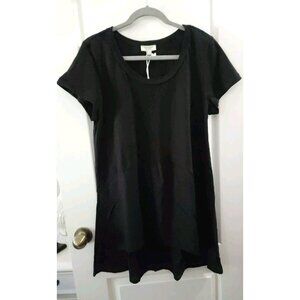 ORIENTIQUE NATURALLY AUSTRALIAN Women's Black Mini Dress Short‎ Sleeve Size S